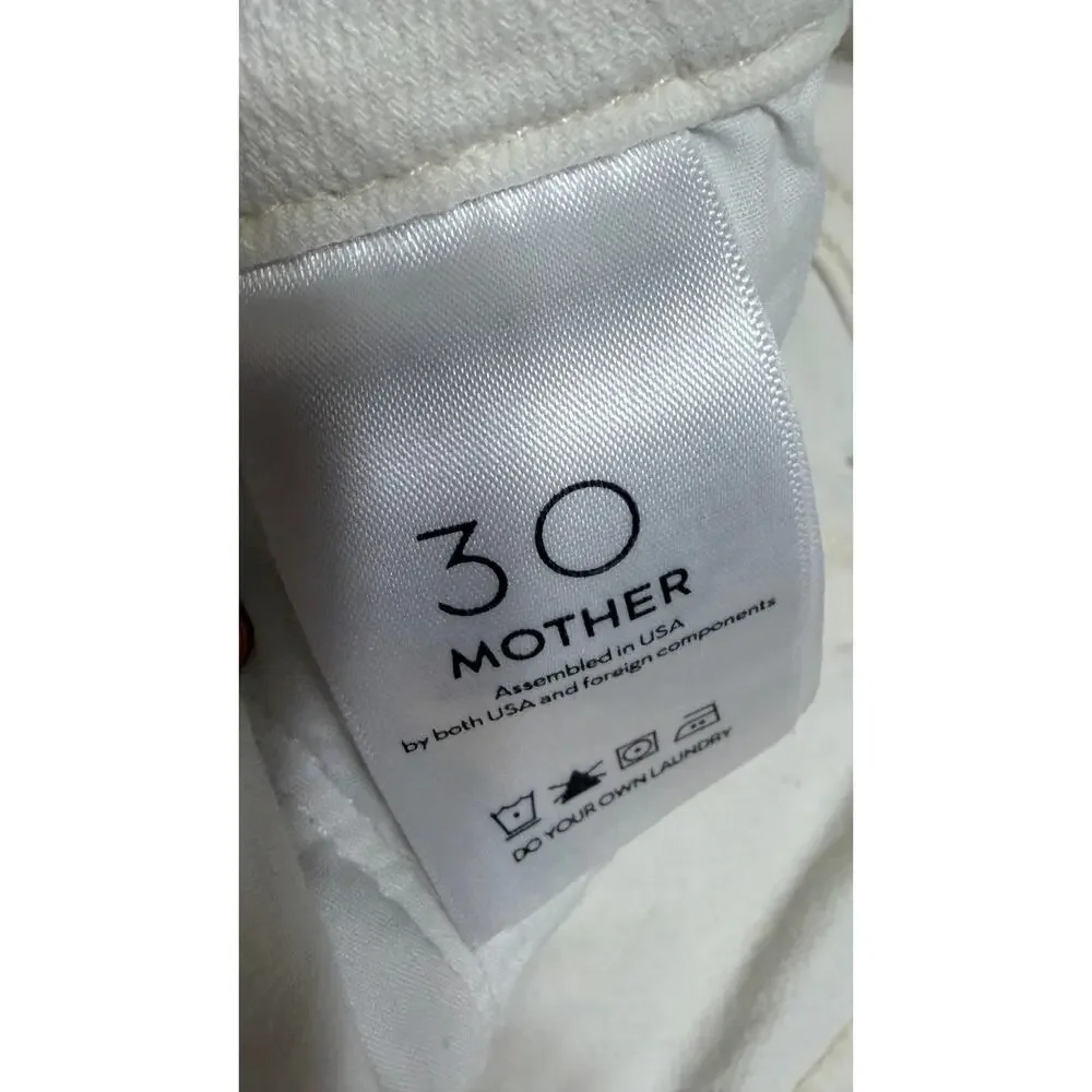 Mother High Wasted Looker Ankle Fray Whipping the Cream size 30